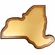 11 X 13-1/4 INCH NEW YORK STATE SHAPE WALNUT VENEER PLAQUE