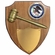 11 X 13 INCH DEPARTMENT OF JUSTICE WITH GAVEL WALNUT VENEER SHIELD PLAQUE