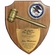 11 X 13 INCH DEPARTMENT OF JUSTICE WITH GAVEL WALNUT VENEER SHIELD PLAQUE