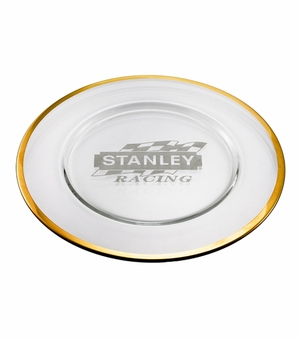 12-1/2 INCH CHARGER PLATE WITH GOLD LEAF BAND