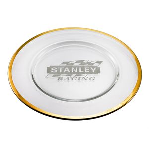 12-1/2 INCH CHARGER PLATE WITH GOLD LEAF BAND