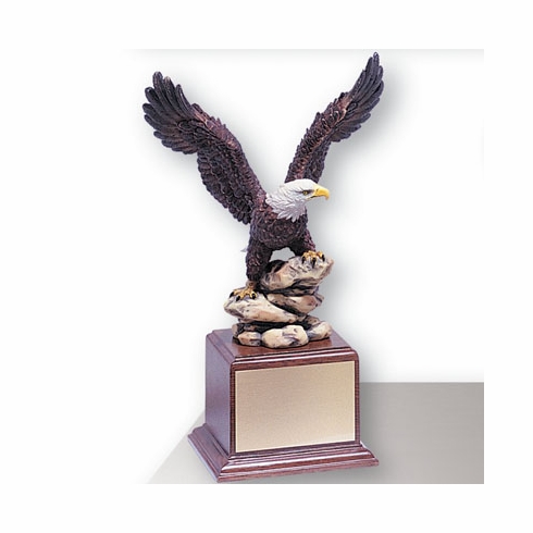 12-1/2 INCH EAGLE TROPHY, HAND PAINTED
