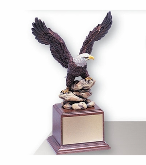 12-1/2 INCH EAGLE TROPHY, HAND PAINTED