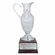 12-1/2 INCH NICKEL PLATED POLISHED SILVER CLARET JUG CUP ON ROSEWOOD BASE