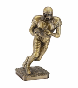 12-3/4 INCH FOOTBALL FIGURE, BRASS