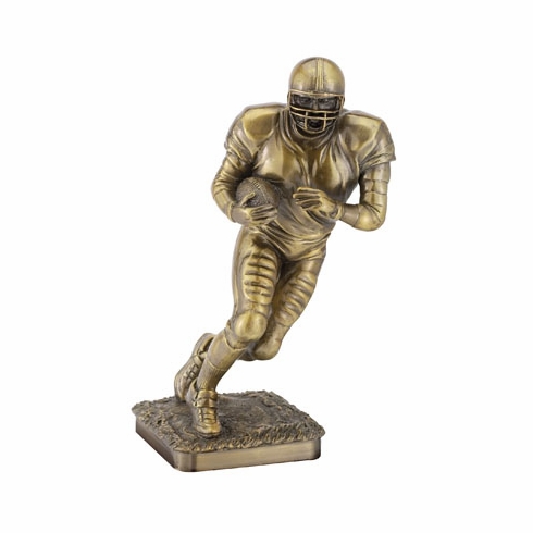 12-3/4 INCH FOOTBALL FIGURE, BRASS