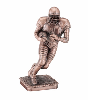 12 3/4 INCH FOOTBALL FIGURE, BRONZE