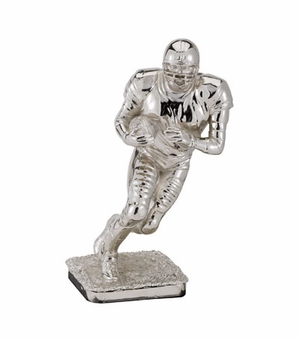 12 3/4 INCH FOOTBALL FIGURE, SILVER