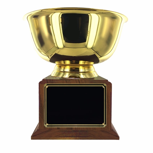 12 INCH DIAMETER GOLD BOWL TROPHY