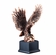 12 INCH ELECTROPLATED BRONZE AMERICAN EAGLE ON ROCK BLACK BASE