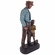 12 INCH POLICE OFFICER WITH CHILD TROPHY, ELECTROPLATED IN BRONZE WITH PAINTED COLORS