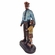 12 INCH POLICE OFFICER WITH CHILD TROPHY, ELECTROPLATED IN BRONZE WITH PAINTED COLORS