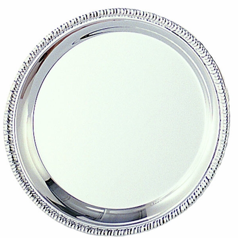 12 INCH SILVER GADROON TRAY, CAKE PLATE, SERVING PLATTER