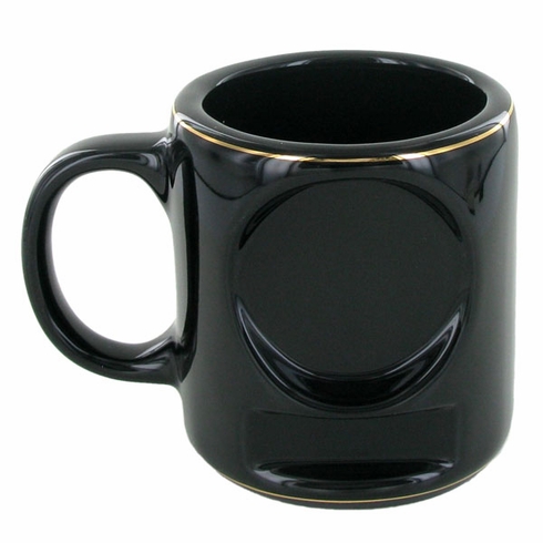 12 OUNCE BLACK COFFEE MUG WITHOUT 2 INCH INSERT AND PLATE