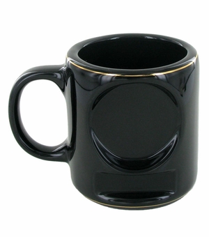 12 OUNCE BLACK COFFEE MUG WITHOUT 2 INCH INSERT AND PLATE