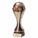 12" SOCCER BALL SCULPTED HEAVY WEIGHTED PLASTIC TROPHY ANTIQUE GOLD