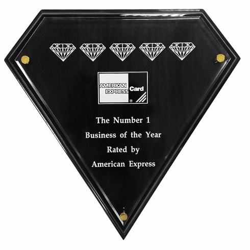 12 X 12 INCH DIAMOND SHAPE BLACK PIANO FINISH