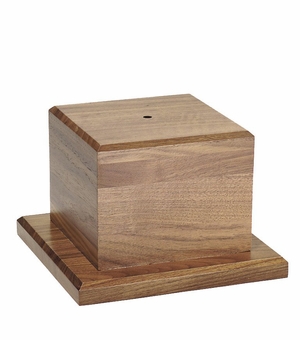 12 X 12 X 3/4 INCH GENUINE HAND RUBBED AMERICAN WALNUT BASE