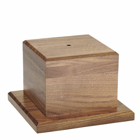 12 X 12 X 3/4 INCH GENUINE HAND RUBBED AMERICAN WALNUT BASE