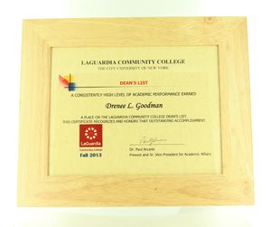 12 X 14-1/2 INCH ADLERWOOD PICTURE FRAME, HOLDS 8-1/2 X 11 INCH PHOTO OR CERTIFICATE