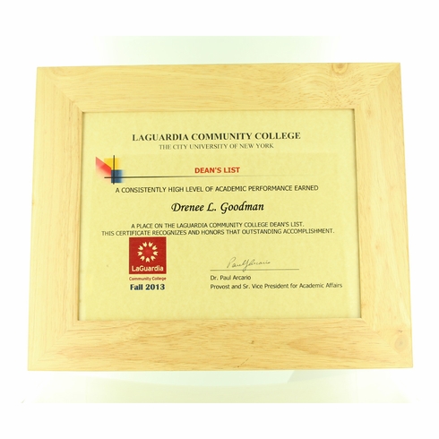 12 X 14-1/2 INCH ADLERWOOD PICTURE FRAME, HOLDS 8-1/2 X 11 INCH PHOTO OR CERTIFICATE