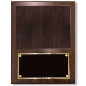 12 X 15 INCH PHOTO PLAQUE WALNUT FINISH SLIDE IN 8X10 PHOTO