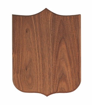 12 X 16 WALNUT VENEER 4 POINT SHIELD PLAQUE