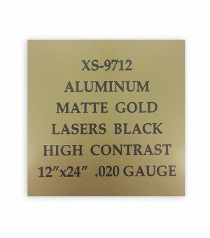 12 x 24 Inch Matte Gold Aluminum Sheet, .020 Inches Thick