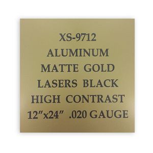 12 x 24 Inch Matte Gold Aluminum Sheet, .020 Inches Thick