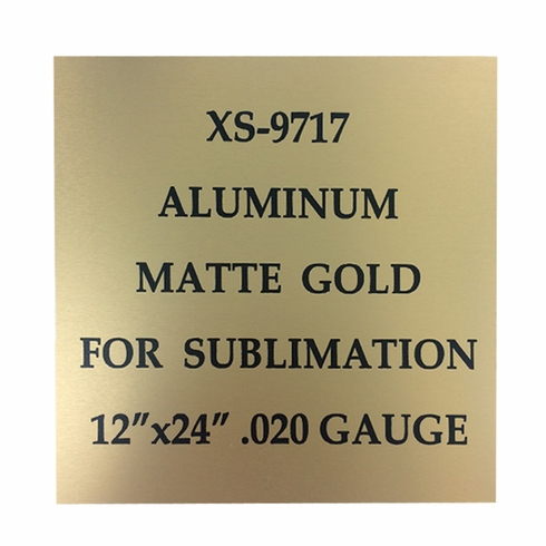 12 x 24 Inch Matte Gold Aluminum Sheet, .020 Inches Thick