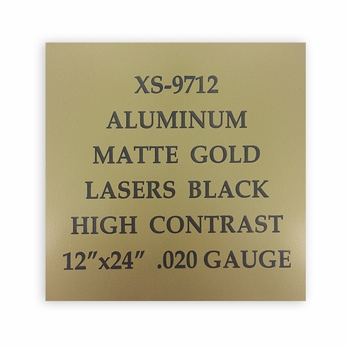 12 x 24 Inch Matte Gold Aluminum Sheet, .020 Inches Thick