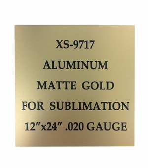 12 x 24 Inch Matte Gold Aluminum Sheet, .020 Inches Thick