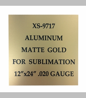 12 x 24 Inch Matte Gold Aluminum Sheet, .020 Inches Thick