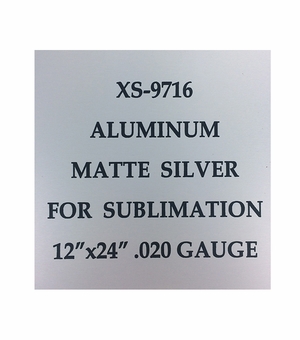 12 x 24 Inch Matte Silver Aluminum Sheet, .020 Inches Thick