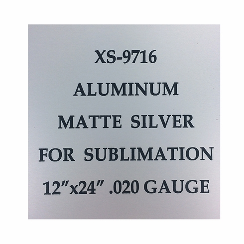 12 x 24 Inch Matte Silver Aluminum Sheet, .020 Inches Thick