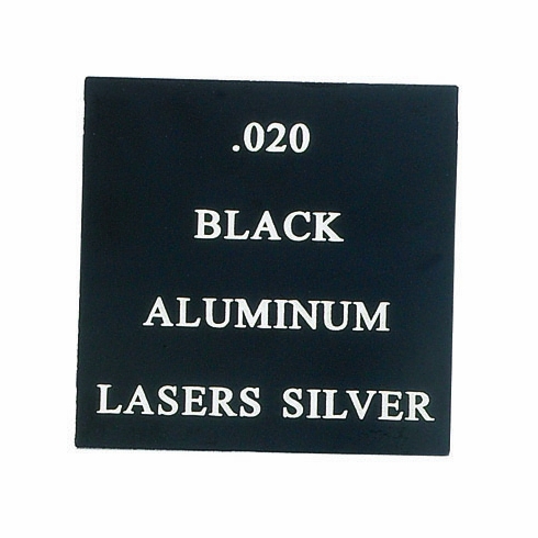 12X24 BLACK/SILVER LASER ALUMINUM, , .020