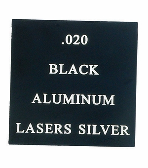12X24 BLACK/SILVER LASER ALUMINUM, , .020