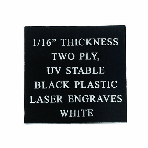 12X24 BLACK/WHITE 2-PLY PLASTIC, 1/16