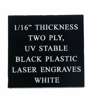 12X24 BLACK/WHITE 2-PLY PLASTIC, 1/16