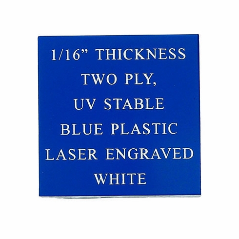 12X24 BLUE/WHITE 2-PLY PLASTIC, 1/16