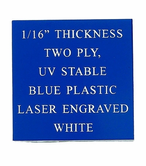 12X24 BLUE/WHITE 2-PLY PLASTIC, 1/16
