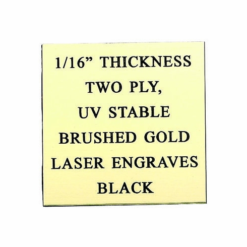 12X24 BRUSHED GOLD/BLACK PLASTIC, 1/16