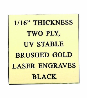 12X24 BRUSHED GOLD/BLACK PLASTIC, 1/16