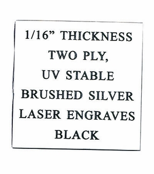 12X24 METALLIC SILVER/BLACK PLASTIC, 1/16