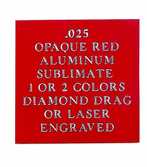 12X24 OPAQUE RED ALUMINUM, .025