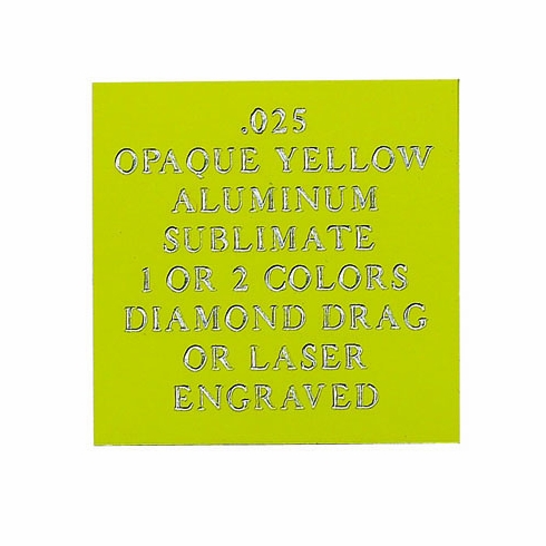 12X24 OPAQUE YELLOW ALUMINUM, .025