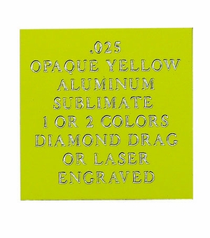 12X24 OPAQUE YELLOW ALUMINUM, .025