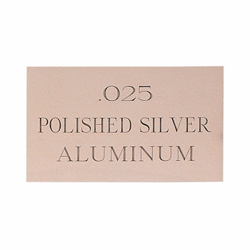 12X24 POLISHED SILVER ALUMINUM, , .025