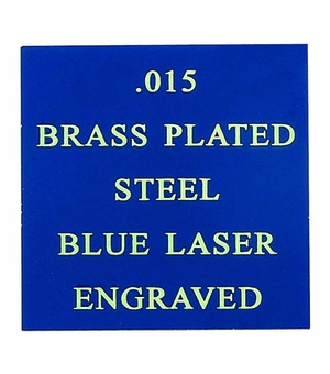 12X24 ROYAL BLUE BRASS PLATED STEEL, .015