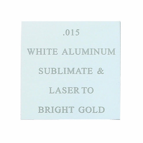 12X24 WHITE ALUMINUM FOR LASER/SUBLIMATE, .015